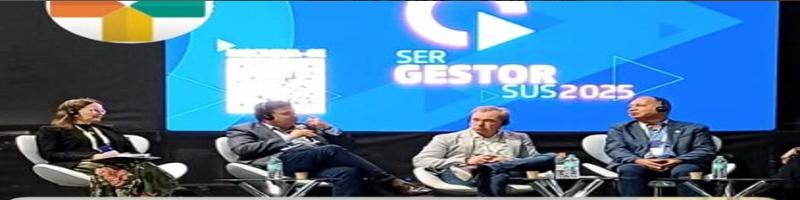 No dia 17, foi palestrante na atividade SER GESTOR do Congresso, com o tema Modelos de Atenção à Saúde, na perspectiva dos trabalhadores da saúde.